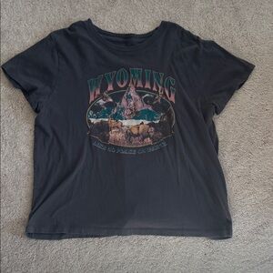 Wyoming Graphic Vintage Style T-Shirt